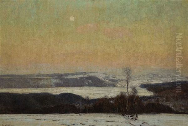 Winter Mood Oil Painting by Alois Kalvoda