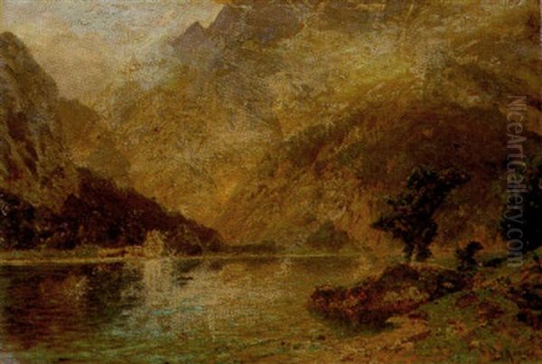 Der Konigssee Mit Blick Auf St. Bartholoma Oil Painting by Otto Werner-Henning von Kamecke