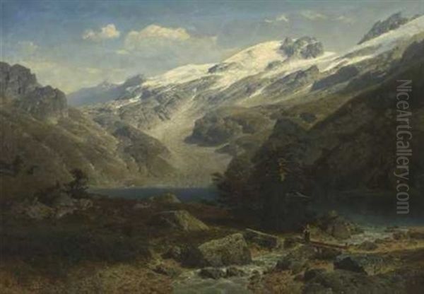 Blick Auf Den Trubsee Oil Painting by Otto von Kameke