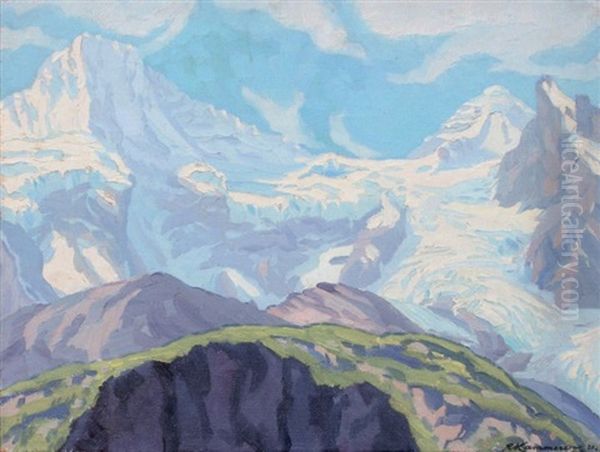 Massif Du Breithorn Oil Painting by Robert Kaemmerer