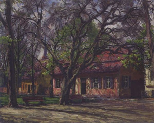 Alte Schule In Berlin-zehlendorf Oil Painting by Robert Kaemmerer