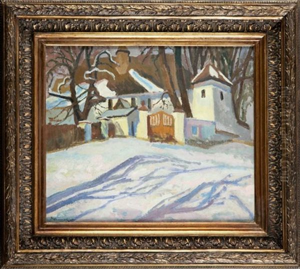 Stary Kosciol - Modlnica Oil Painting by Stanislaw Kamocki