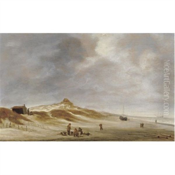 Landscape With Dunes Oil Painting by Godaert Kamper