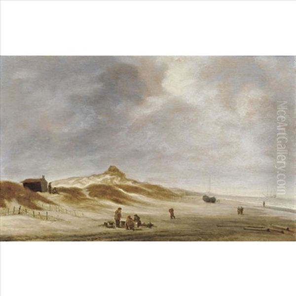 Landscape With Dunes Oil Painting by Godaert Kamper