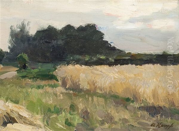 Niederrheinlandschaft Mit Kornfeld Oil Painting by Arthur Kampf