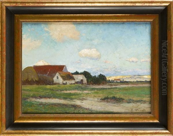 Landschaft Bei Ostende Oil Painting by Eugen Kampf