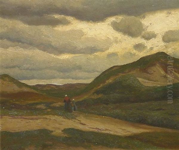 Dunenlandschaft Bei Knokke Oil Painting by Eugen Kampf