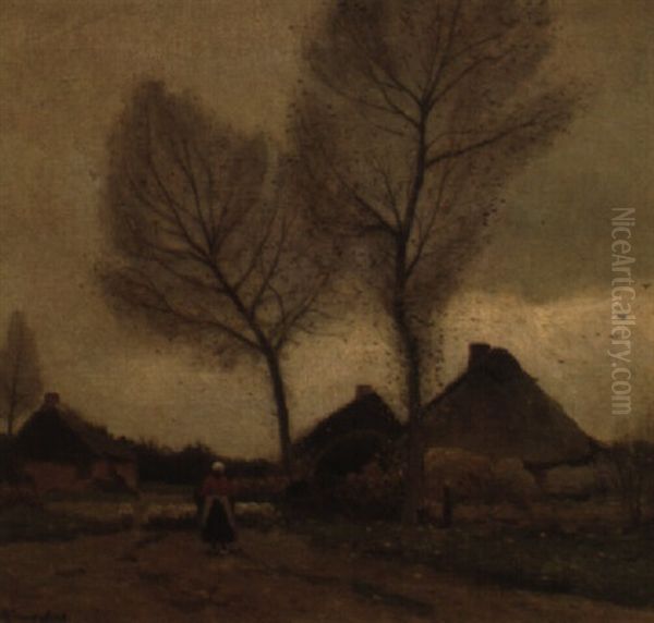 Dorflandschaft Oil Painting by Eugen Kampf