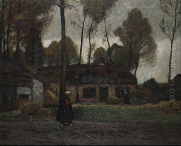 Belgisches Dorf Oil Painting by Eugen Kampf