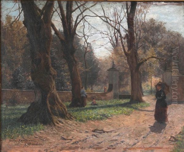 Fruhling Oil Painting by Gustav Kampmann