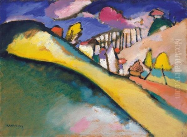 Studie Fur Landschaft (dunaberg) Oil Painting by Wassily Kandinsky