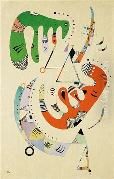 Vert Et Rouge Oil Painting by Wassily Kandinsky