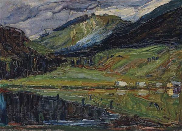 Spitzingsee Oil Painting by Wassily Kandinsky