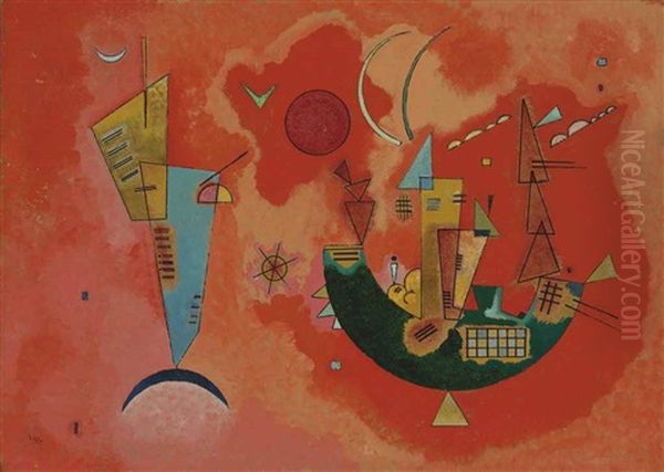 Mit Und Gegen (for And Against) Oil Painting by Wassily Kandinsky