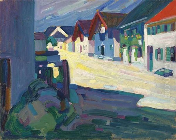 Murnau - Strasse Oil Painting by Wassily Kandinsky