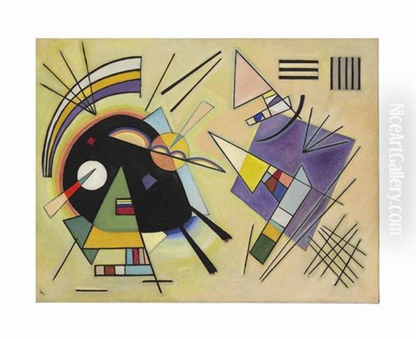 Schwarz Und Violett Oil Painting by Wassily Kandinsky