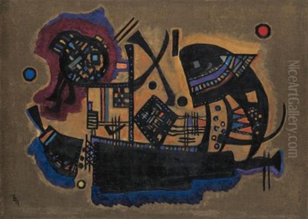 Geflecht (woven) Oil Painting by Wassily Kandinsky