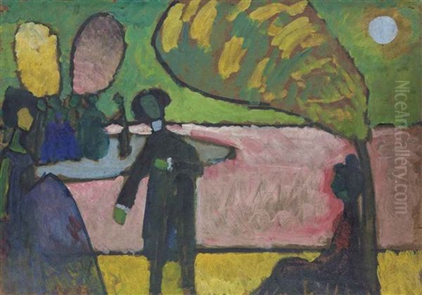 Abend Im Park Oil Painting by Wassily Kandinsky