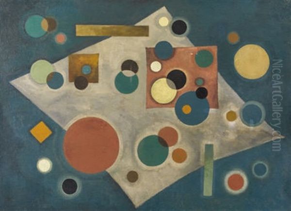 Weiss Verschwommen - Blurred White Oil Painting by Wassily Kandinsky