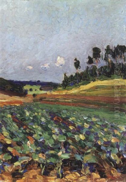 Landschaft Bei Regensburg Oil Painting by Wassily Kandinsky