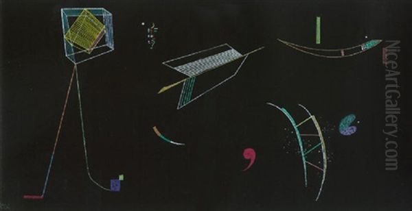 Lignes Oil Painting by Wassily Kandinsky