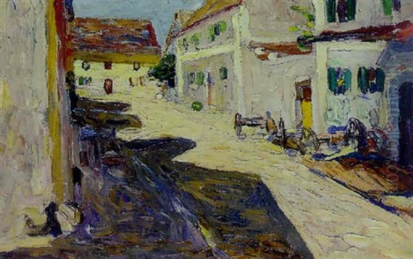 Kallmunz-langgasse, Dorfstrasse Oil Painting by Wassily Kandinsky