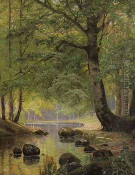 La Riviere Oil Painting by Viktor Pavlovich Baturin