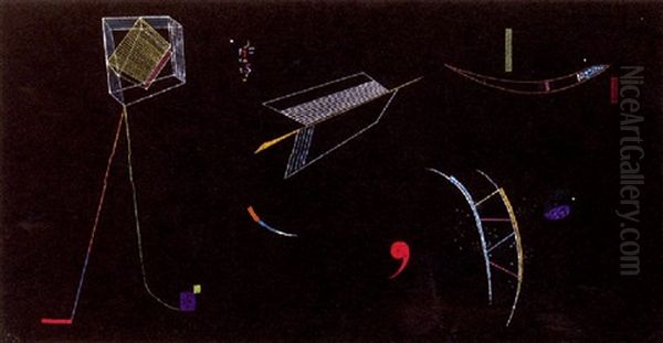 Lignes Oil Painting by Wassily Kandinsky