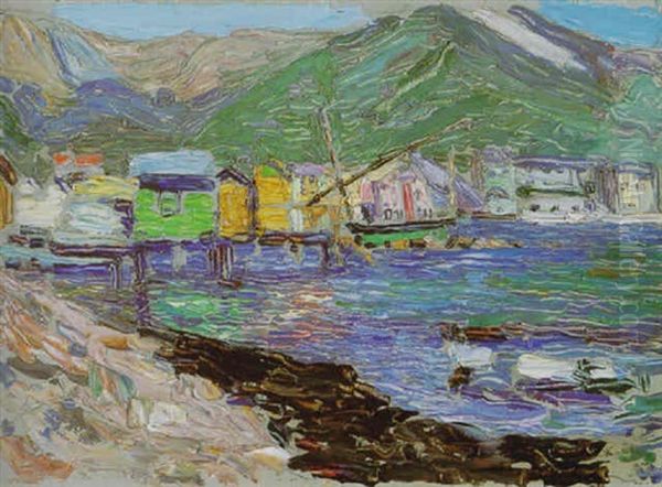 Rapallo - Bagni Louisa Oil Painting by Wassily Kandinsky