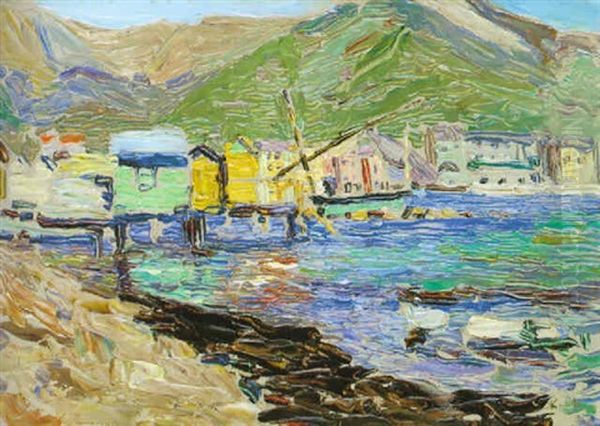 Rapallo - Bagni Louisa Oil Painting by Wassily Kandinsky