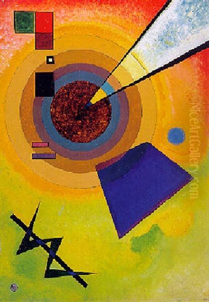 Grun Und Rot Oil Painting by Wassily Kandinsky