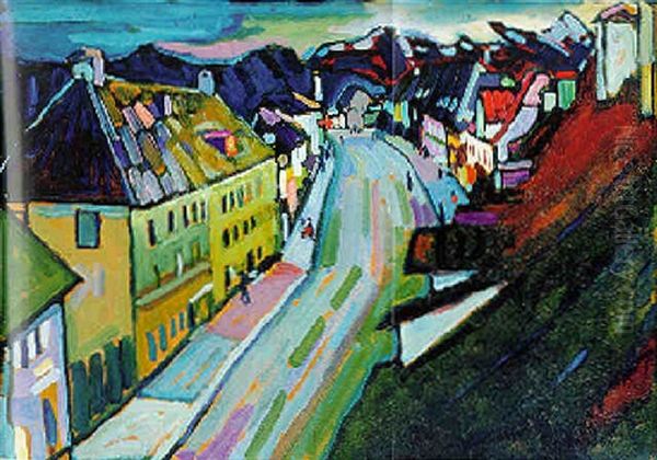 Murnau-obermarkt Oil Painting by Wassily Kandinsky