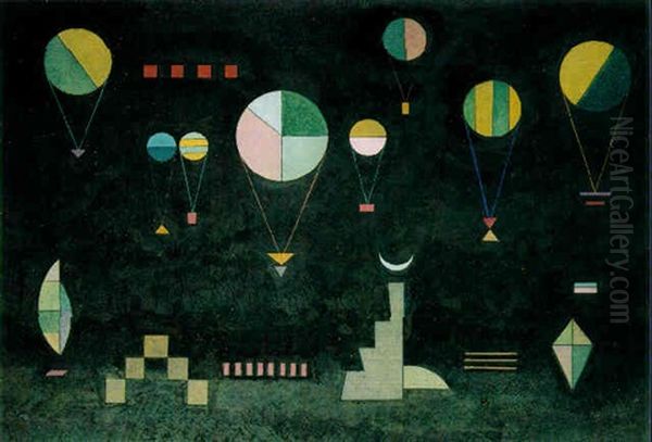 Flach-tief Oil Painting by Wassily Kandinsky