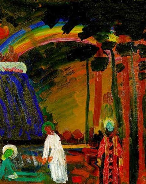 Ariel-szene Aus Faust Ii Oil Painting by Wassily Kandinsky