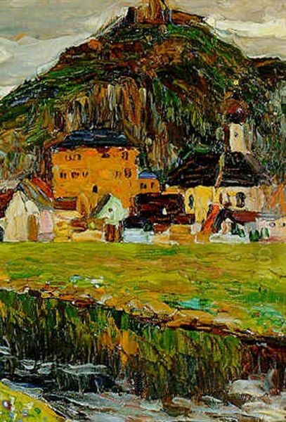 Kallmunz Mit Burg Oil Painting by Wassily Kandinsky