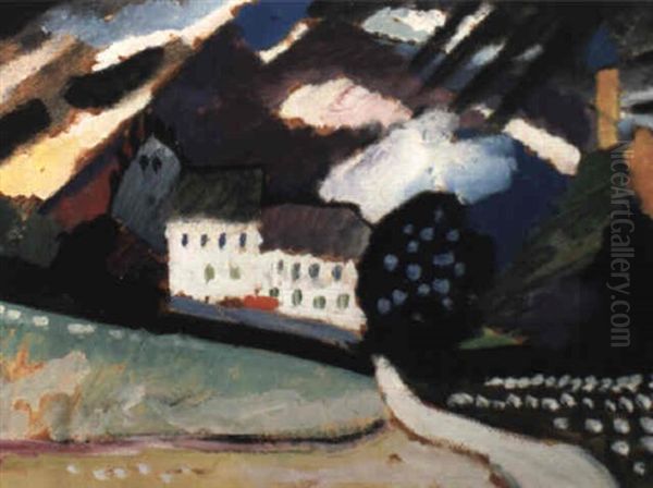 Murau, Schloss Und Kirche Ii Oil Painting by Wassily Kandinsky