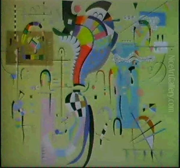 Milieu Accompagne (centre With Accompaniment) Oil Painting by Wassily Kandinsky