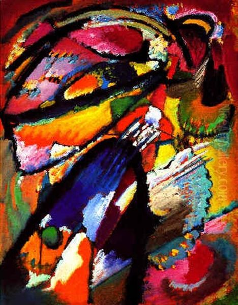 Engel Des Jungsten Gerichts Oil Painting by Wassily Kandinsky