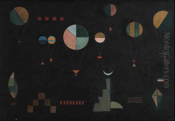 Flach-tief Oil Painting by Wassily Kandinsky