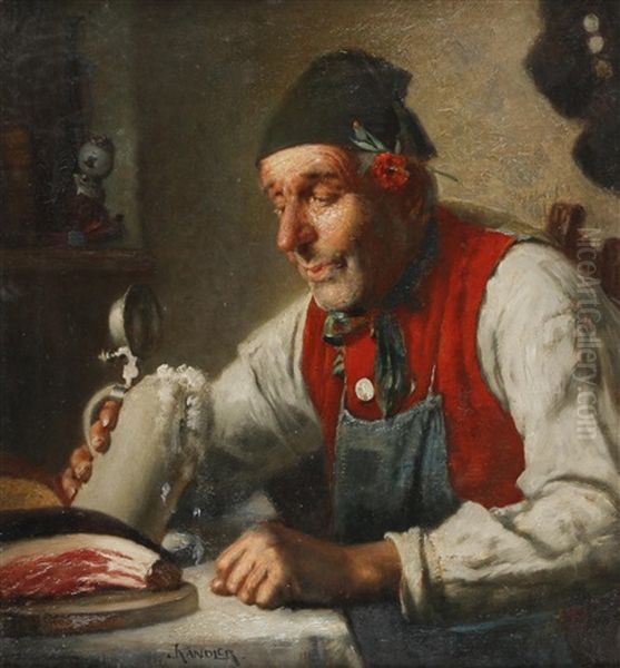 Mahlzeit Oil Painting by Ludwig Kandler