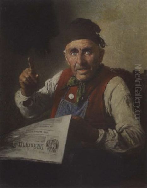 Munchner Neueste Nachrichten Oil Painting by Ludwig Kandler