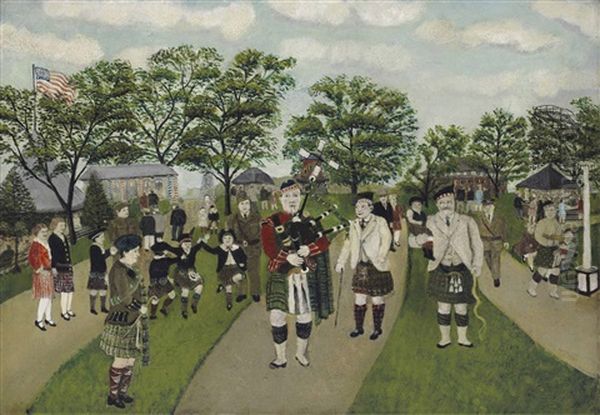 Scots' Day At Kennywood by John Kane