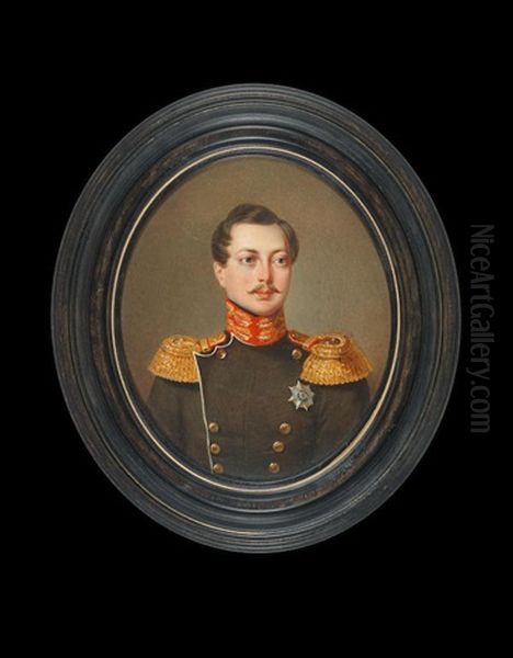 Grand Duke Alexander Nikolaevich Oil Painting by Jan Ksawery Kaniewski