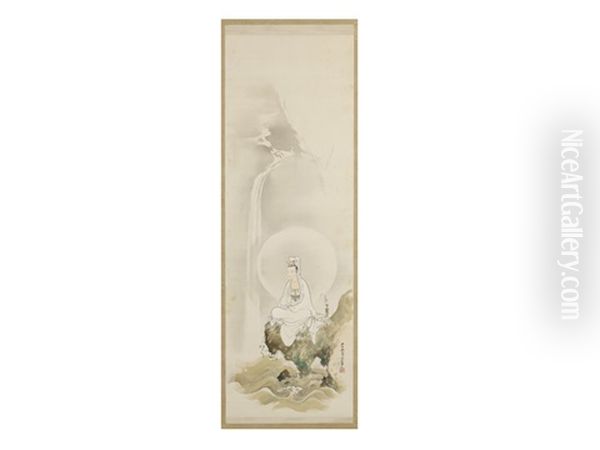 Kannon Oil Painting by Tanrei Kano