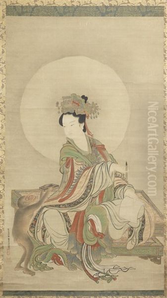 Kakejiku Oil Painting by Tanyu Kano