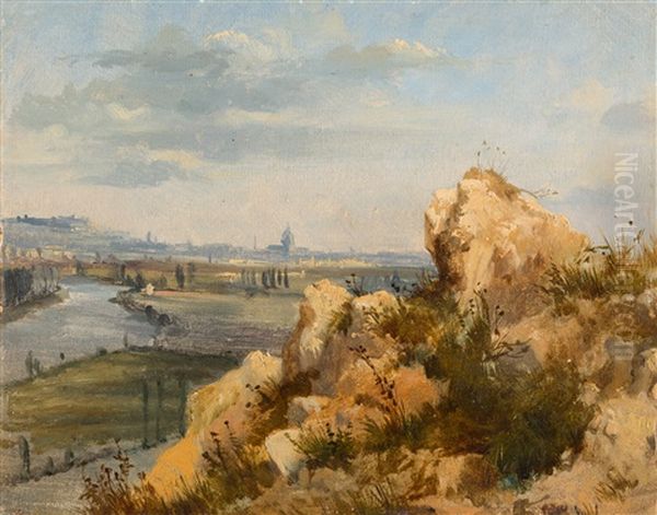 Blick Auf Rom Oil Painting by Edmund Kanoldt