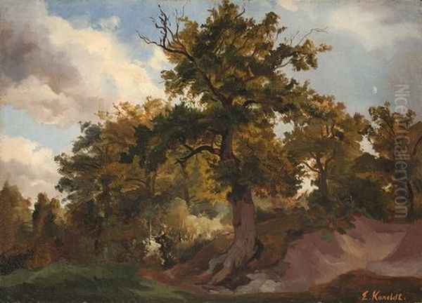 Eichenwald Oil Painting by Edmund Kanoldt