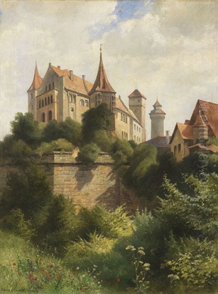 Ansicht Der Burg Von Nurnberg Oil Painting by Edmund Kanoldt