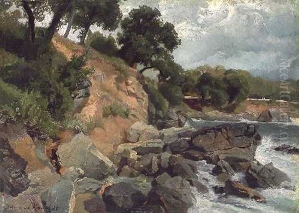 Kustenlandschaft Oil Painting by Edmund Kanoldt