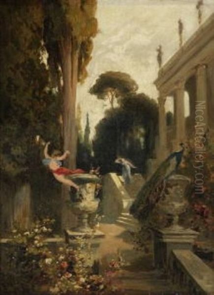 Amor Und Psyche (6 Works) Oil Painting by Edmund Kanoldt